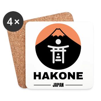 Hakone - Fuji - Japan - Coasters (set of 4) - white - Front