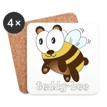 teddy bee - Untersetzer (4er-Set) - Weiß - Vorne