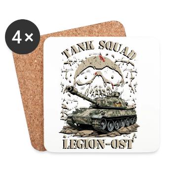 Escouade de chars Légion Est - Dessous de verre (lot de 4) - blanc - Devant