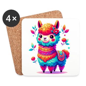 Alpaca - Coasters (set of 4) - white - Front