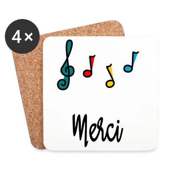 THANK YOU. MISTRESS. MASTER. THANK YOU MISTRESS - Coasters (set of 4) - white - Front