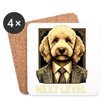 Goldendoodle Hund Next Level Anzug Geschenk - Untersetzer (4er-Set) - Weiß - Vorne