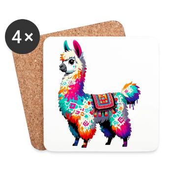 Alpaca - Coasters (set of 4) - white - Front