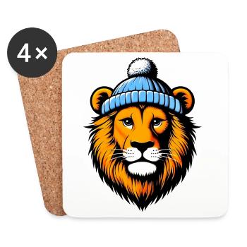 Lion - Coasters (set of 4) - white - Front