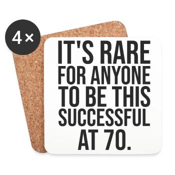 70 Year Performing 70 Year Anniversary Gift - Coasters (set of 4) - white - Front
