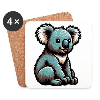 Koala - Coasters (set of 4) - white - Front