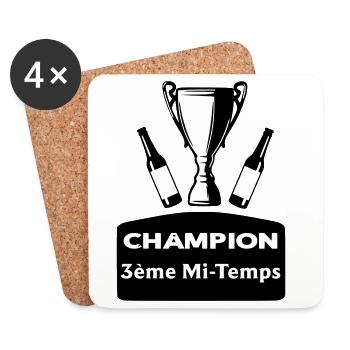 Champion 3rd half - Coasters (set of 4) - white - Front