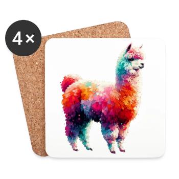 Alpaca - Coasters (set of 4) - white - Front