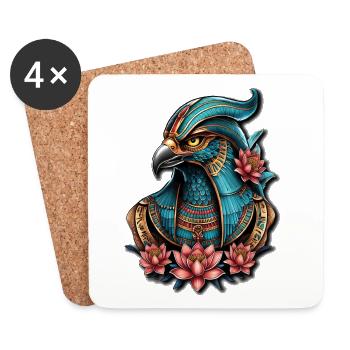 Egyptian falcon god. - Coasters (set of 4) - white - Front