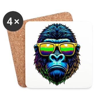 Gorilla - Coasters (set of 4) - white - Front