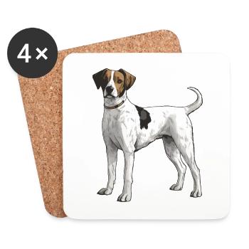 Jack Russel Terrier Chien - Dessous de verre (lot de 4) - blanc - Devant