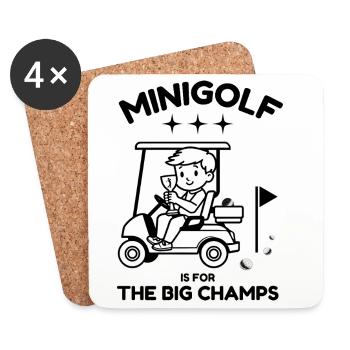 Children's golf - Coasters (set of 4) - white - Front