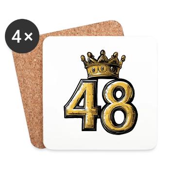 48 Number Crown - Coasters (set of 4) - white - Front