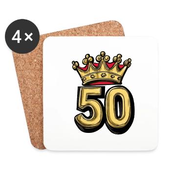 50 Number Crown - Coasters (set of 4) - white - Front