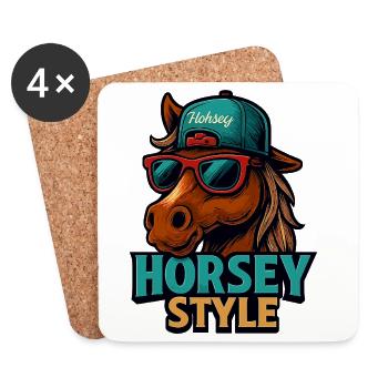 Horse Style Sunglasses - Coasters (set of 4) - white - Front