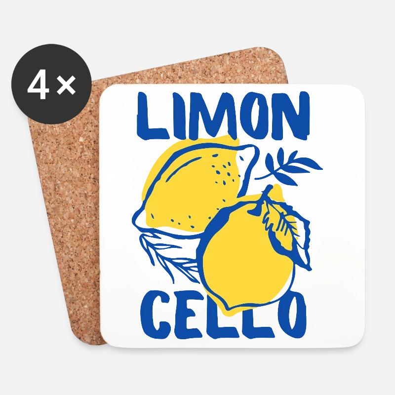Limoncello - Untersetzer (4er-Set) - Weiß