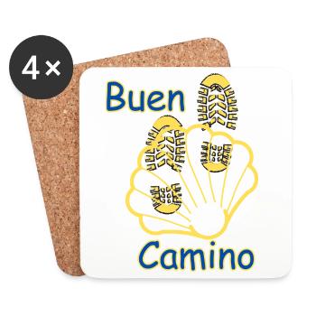 Lebensweg , buen Camino  - Untersetzer (4er-Set) - Weiß - Vorne