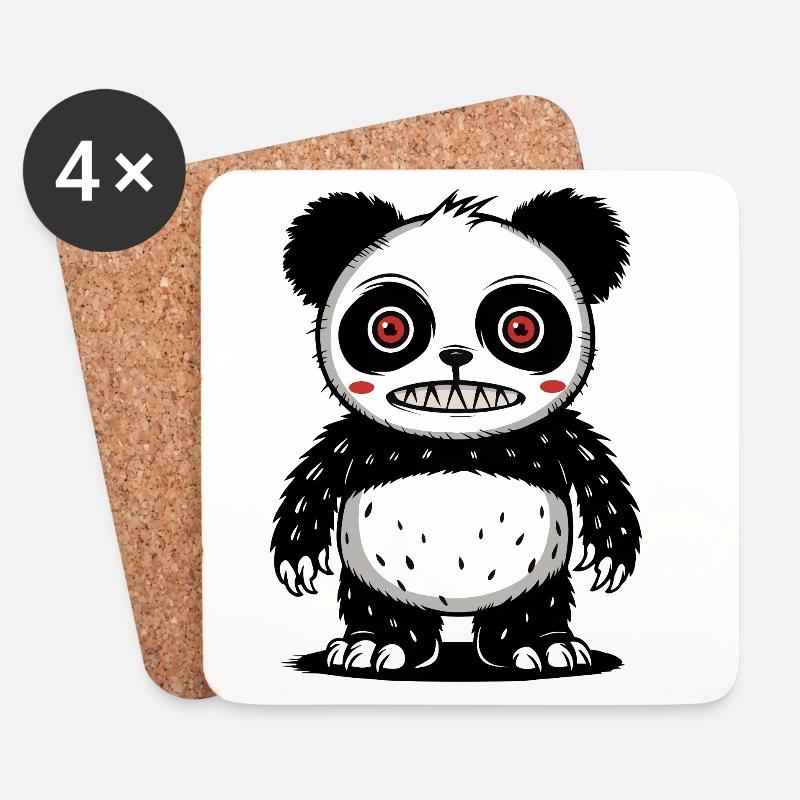 Panda Bear - Coasters (set of 4) - white