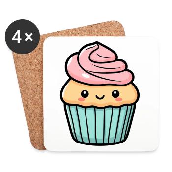 Cupcake - Untersetzer (4er-Set) - Weiß - Vorne