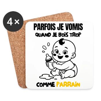Sometimes I vomit like Godfather - Coasters (set of 4) - white - Front