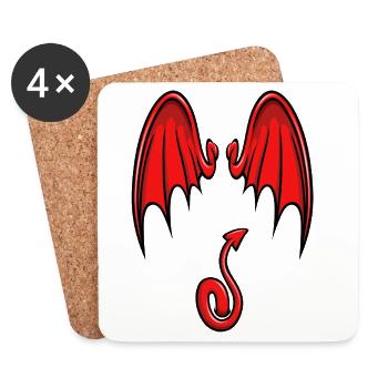 I'm a little devil - Coasters (set of 4) - white - Front