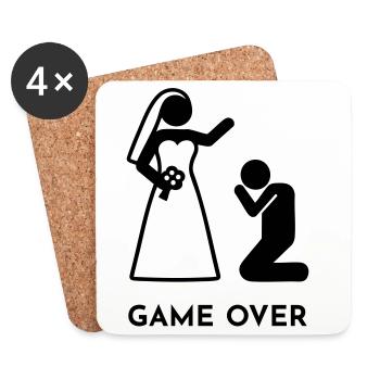 Wedding - Game over - Coasters (set of 4) - white - Front