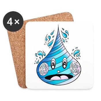 Awakened Water Drop - Coasters (set of 4) - white - Front