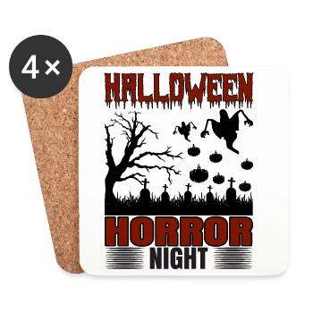 Halloween Horror Night Design - Coasters (set of 4) - white - Front