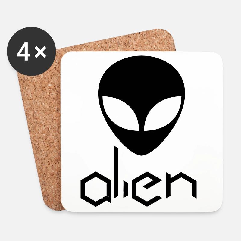 alien - Untersetzer (4er-Set) - Weiß