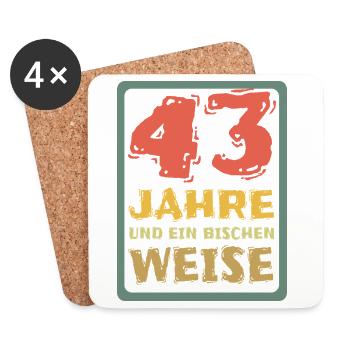 43 - Coasters (set of 4) - white - Front