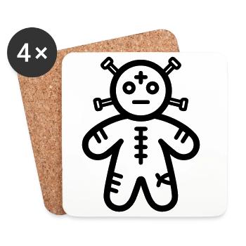 Voodoo Doll - Coasters (set of 4) - white - Front