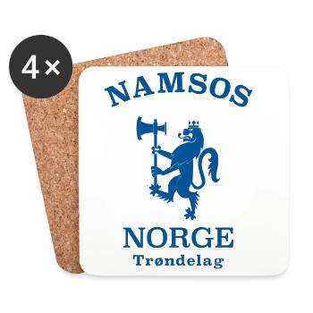Namsos, Norvège, Norvège - Dessous de verre (lot de 4) - blanc - Devant