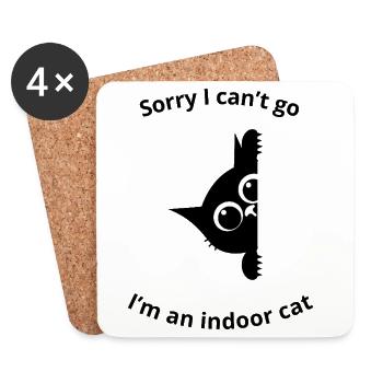 Ich bin eine Hauskatze mit süßem und lustigem Design. - Untersetzer (4er-Set) - Weiß - Vorne