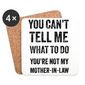 Mother-In-Law - Funny Vintage Design - Coasters (set of 4) - white - Front