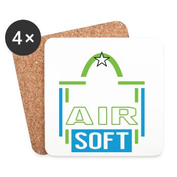 Airsoft Anniversaire 10 Ans Entraîneur Joueur Jubi - Dessous de verre (lot de 4) - blanc - Devant