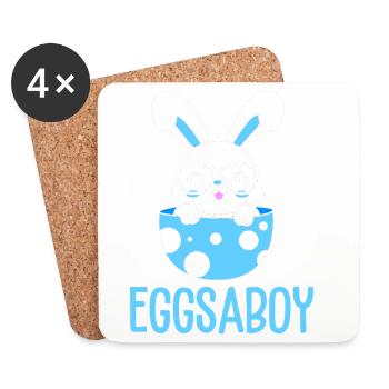 Werdende Mutter Ostern Gender Reveal - Untersetzer (4er-Set) - Weiß - Vorne