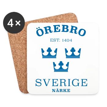 Örebro Sverige Suède - Dessous de verre (lot de 4) - blanc - Devant