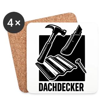 Roofing Tools - Coasters (set of 4) - white - Front