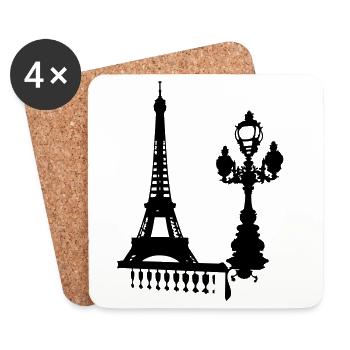 Paris - Untersetzer (4er-Set) - Weiß - Vorne