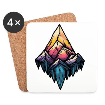 Eisberge Symbol Berge - Untersetzer (4er-Set) - Weiß - Vorne