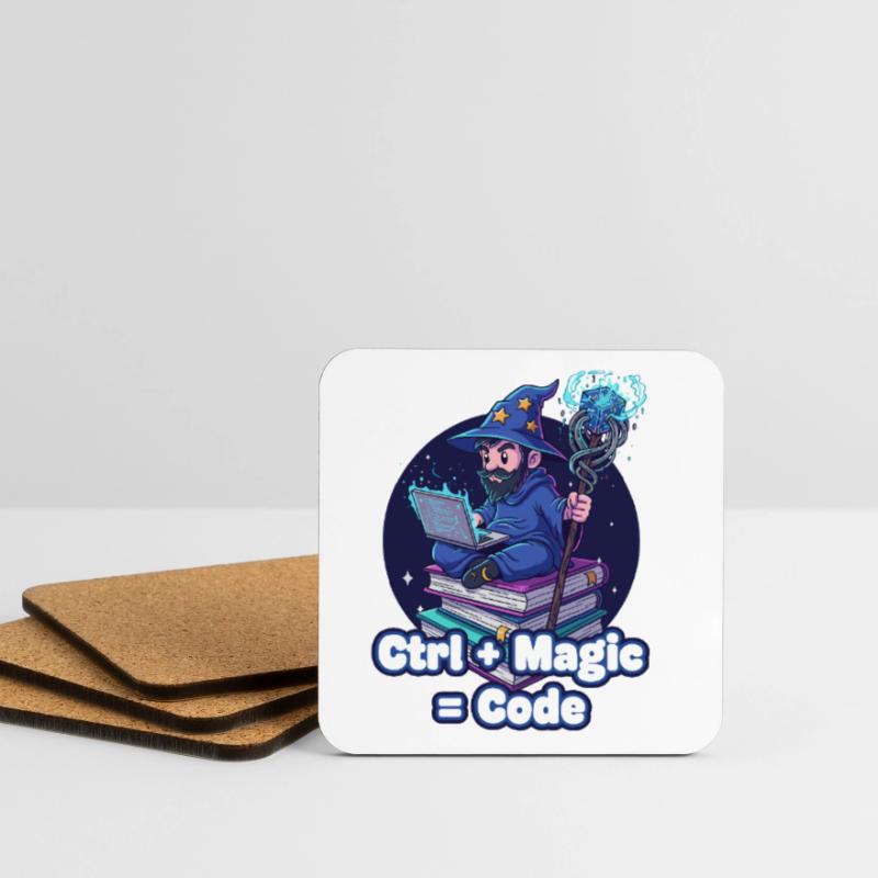 Ctrl Magic Code Wizard Coasters (set of 4)