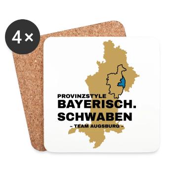 Schwaben | AUGSBURG - Untersetzer (4er-Set) - Weiß - Vorne