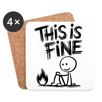 Sarcastic Doodle - Coasters (set of 4) - white - Front