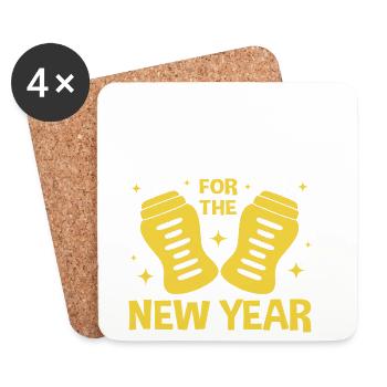 Gender Reveal New Year - Coasters (set of 4) - white - Front