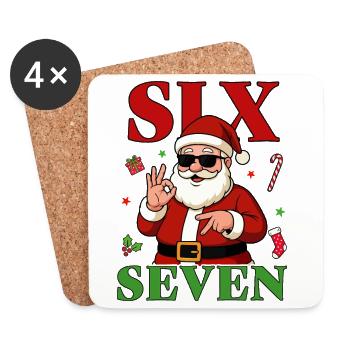 Weihnachtsmann 67 - Santa 67 - Untersetzer (4er-Set) - Weiß - Vorne