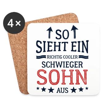 This is what a really cool son-in-law looks like - Coasters (set of 4) - white - Front