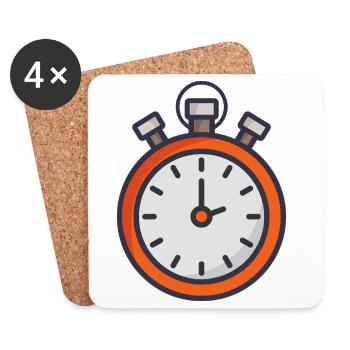 Stopwatch - Coasters (set of 4) - white - Front