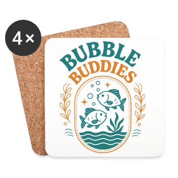Bubble Buddies - Untersetzer (4er-Set) - Weiß - Vorne