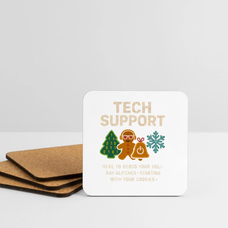 Admin Christmas Gift IT Support Debugging Coasters (set of 4)