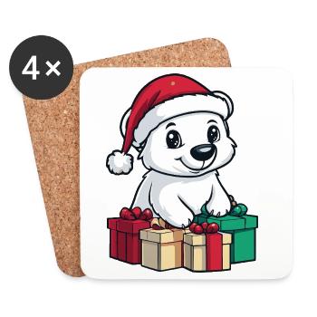 Polar Bear Christmas Gifts Polar Bear - Coasters (set of 4) - white - Front
